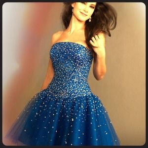 Mori Lee Stick & Stones/Cobalt/Sz 12