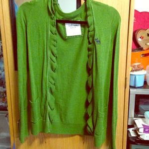 🚫SOLD🚫Green Abercrombie open cardigan