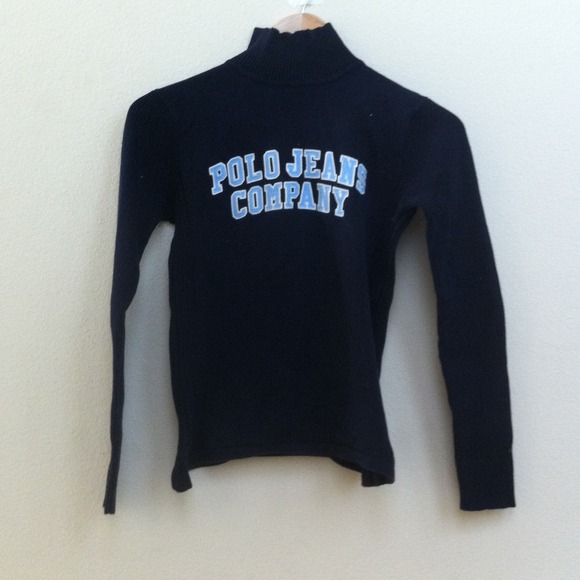 Navy Blue Polo Turtleneck