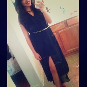 HOLD Chiffon button down dress