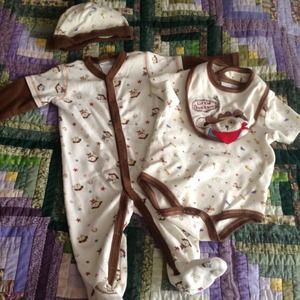 Infants sleeper and onesie set.