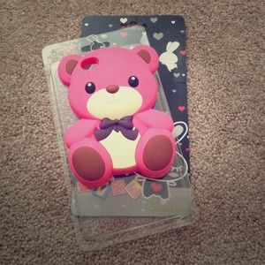 Pink Teddy Bear Silicon case iPhone 4/4S