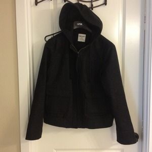 Dark Grey heavy Hooded coat