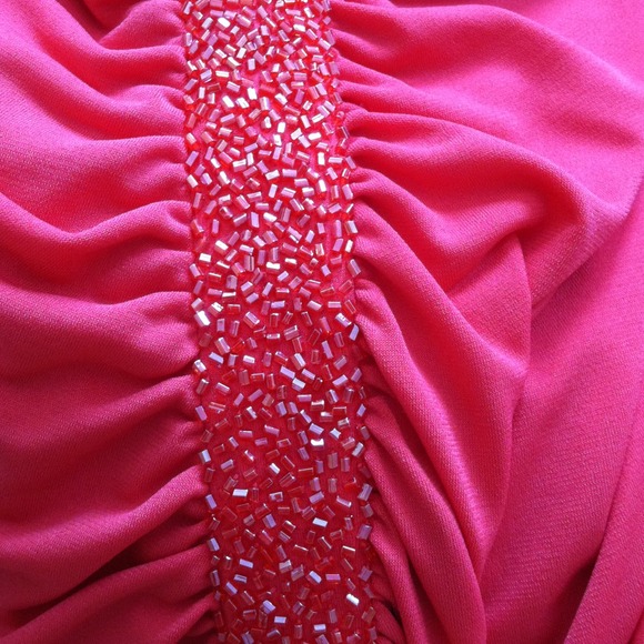 SOLD Prom dress sz 8 gown w/ beading Cache - Picture 4 of 4