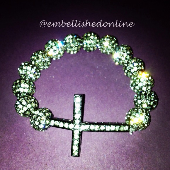Shamballa Cross Bracelet