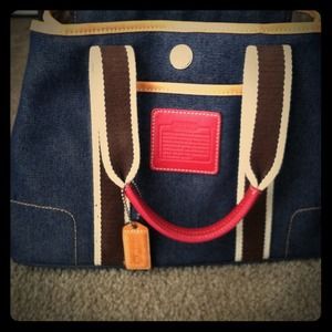 Denim Coach bag