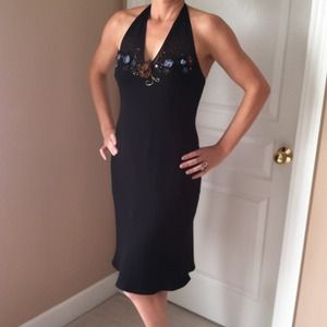 Bundle black dress, Clinique bag, American dress