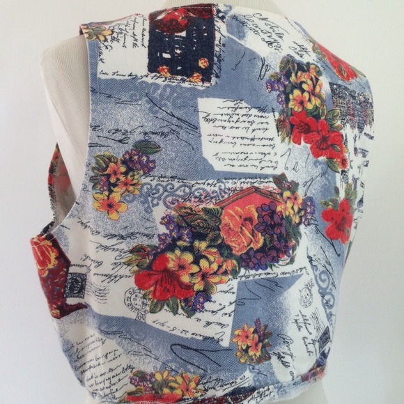 Denim Print Crop Top - Picture 3 of 4