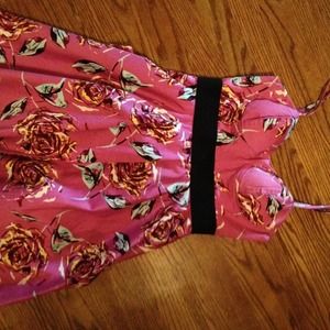 Pink floral summer dress