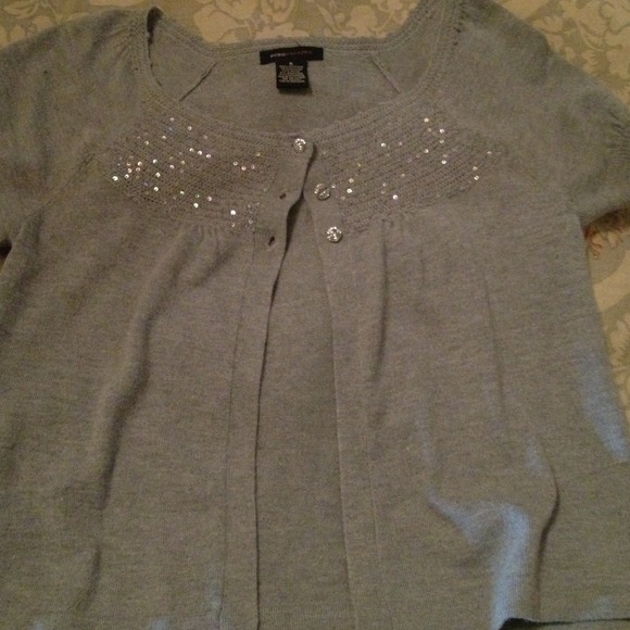 Gray sequin BCBG cardigan