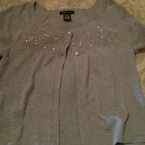 Gray sequin BCBG cardigan
