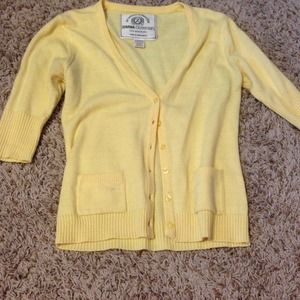 Yellow Cardigan & grey Hollister skirt BUNDLE