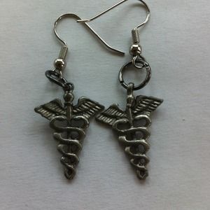 Medical profession symbol earrings