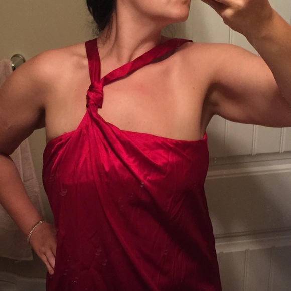 Sexy Red Real Silk Short Dress! FINAL PRICE - Picture 4 of 4