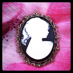 BUNDLED RESERVED until Monday!!! large cameo pin