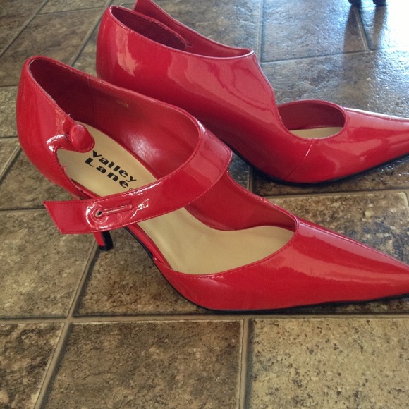 Pointy red shoes from Valley Lane