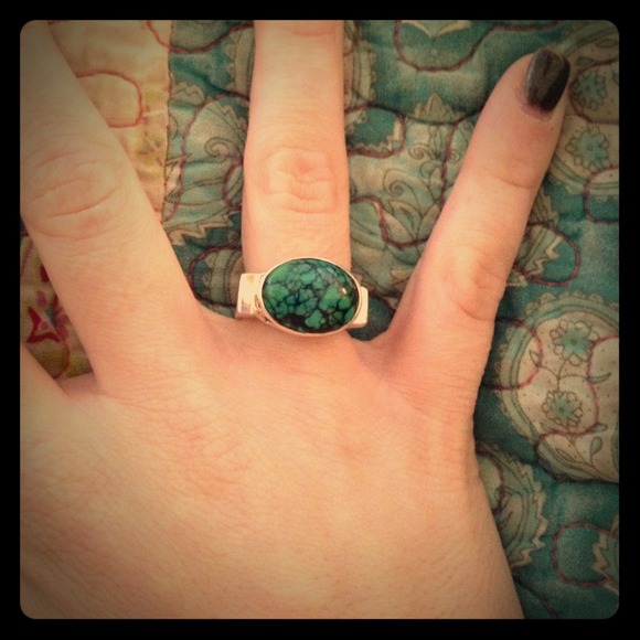 Silpada turquoise and silver square ring.