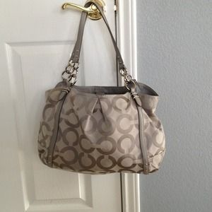 Summer Silver Authentic Coach Purse