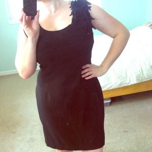 LBD with feather detail