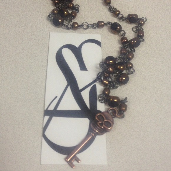 Skull Key Rosary Necklace
