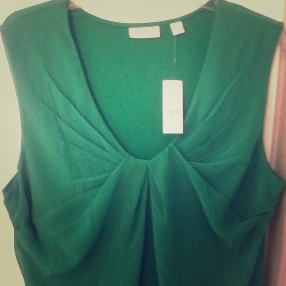 Green  flowy tank.