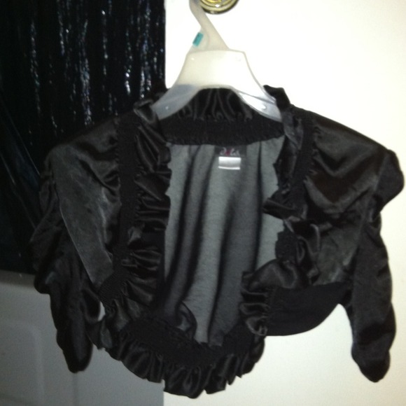 Black silk half dress jacket