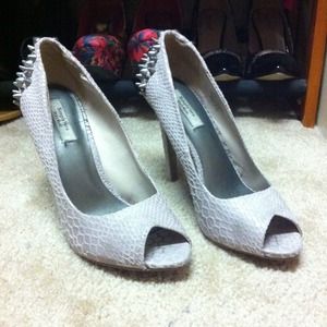 Beige Vera wang spiked heels