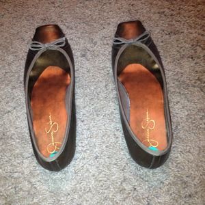 Gold Jessica Simpson flats