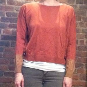 Two tone long sleeve sweater