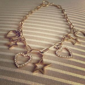 Gold chain heart necklace