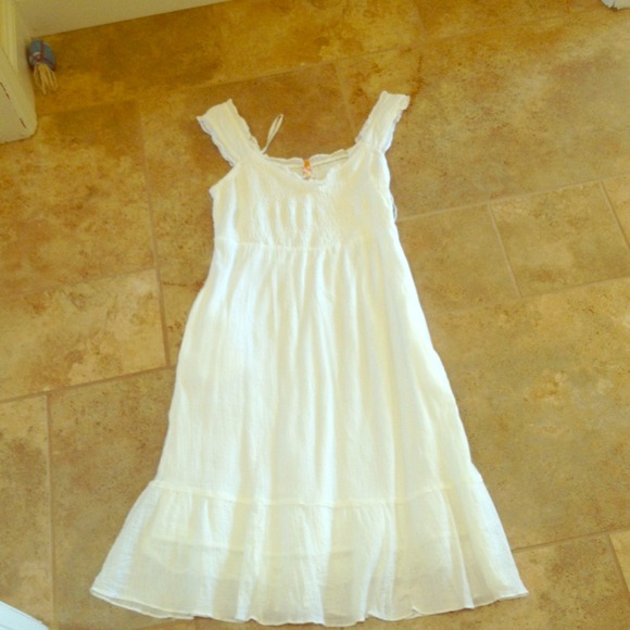 White flowy dress