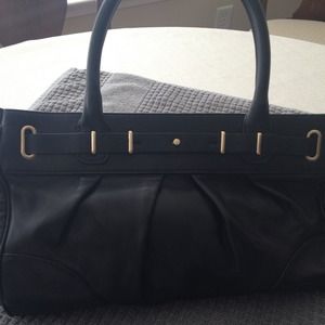 Ann Taylor Smooth Black Satchel