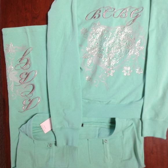 BCBGMAXAZRIA "Mint Julip" jacket and pant set