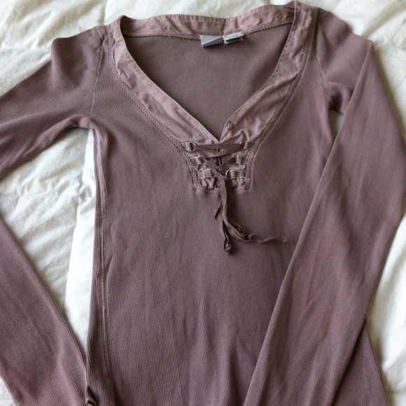 Lavender Armani Exchange corset-style top