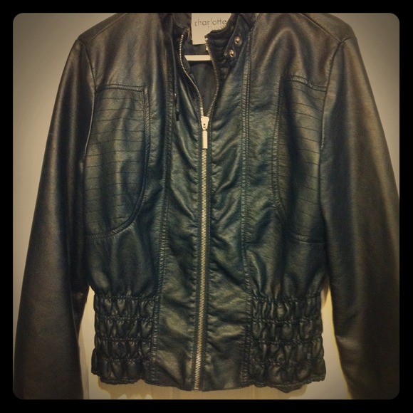 Cute faux leather jacket!