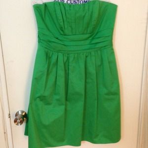 Strapless Green Party Dress