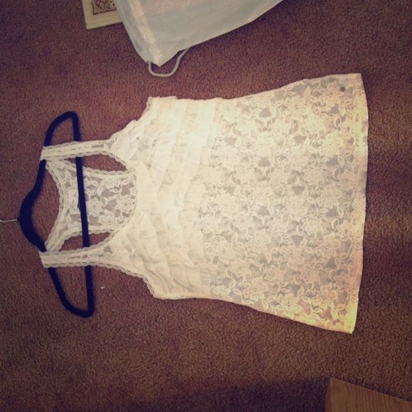 Abercrombie and Fitch white lace top.