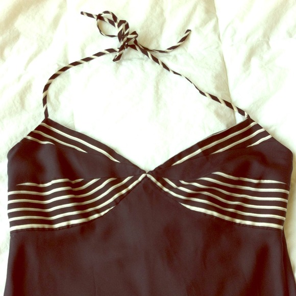 Black striped Armani Exchange halter top