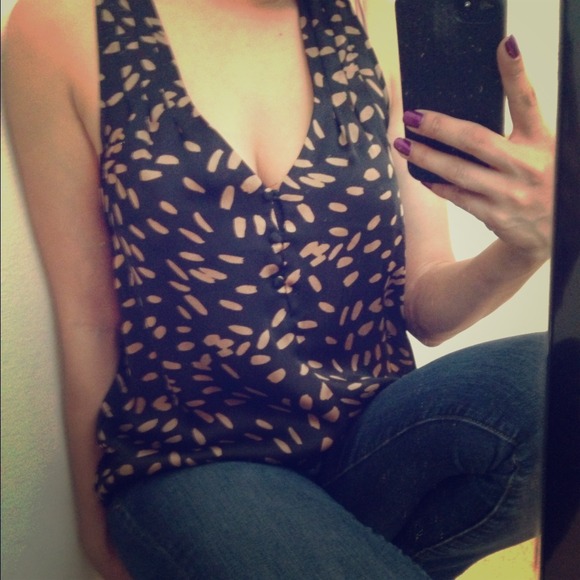 Black and gold top