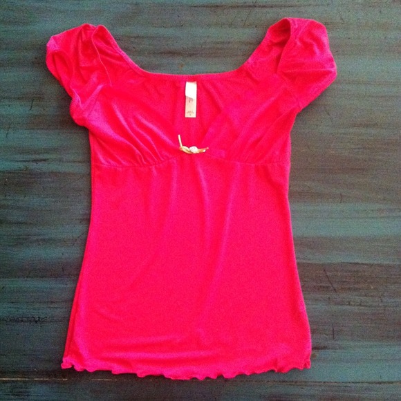 SOLD******Victoria secret hot pink top! Silky!