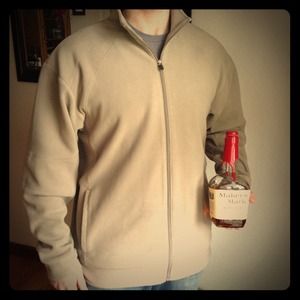 Mens Columbia zip up fleece tan jacket {reserved}