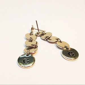 Gucci long drop silver earrings