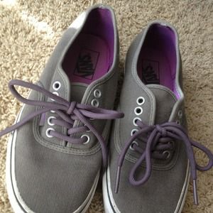8.5 grey & purple Vans