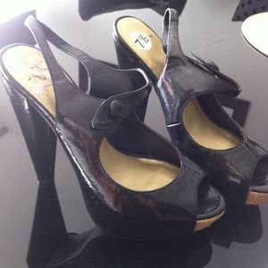 Joey shoes black with platform