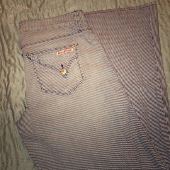 Hudson wide-leg seersucker jean
