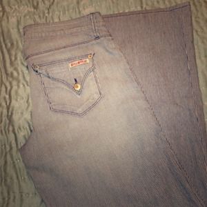 Hudson wide-leg seersucker jean