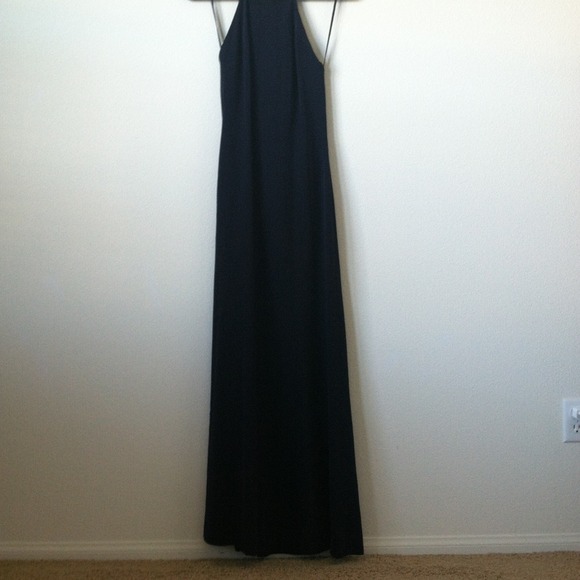 Navy blue backless dress - Picture 1 of 4