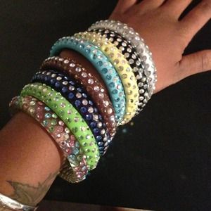 Swarovski crystal bangles.. All 8 for $25