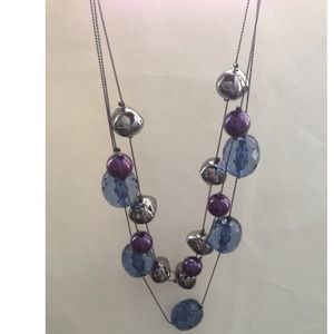 Gunmetal purple necklace