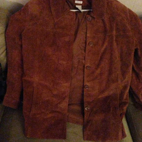Suede rust color jacket